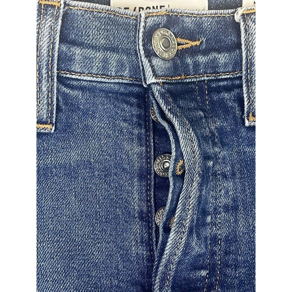 RE/DONE 'Mid 70s' Blue Denim 90s High Rise Ankle Crop Jeans Womens 25 - Picture 3 of 13